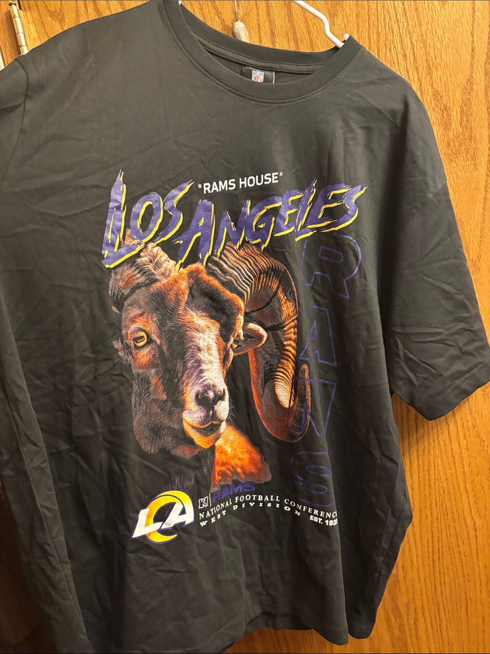 NFL Los Angeles Rams Black Graphic T-Shirt